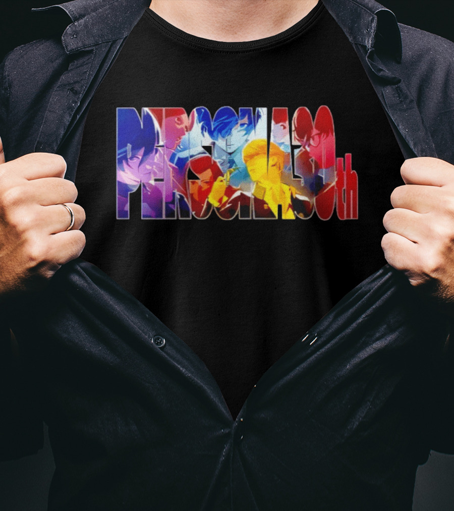 Persona 30th Anniversary Event Characters Collage T-Shirt