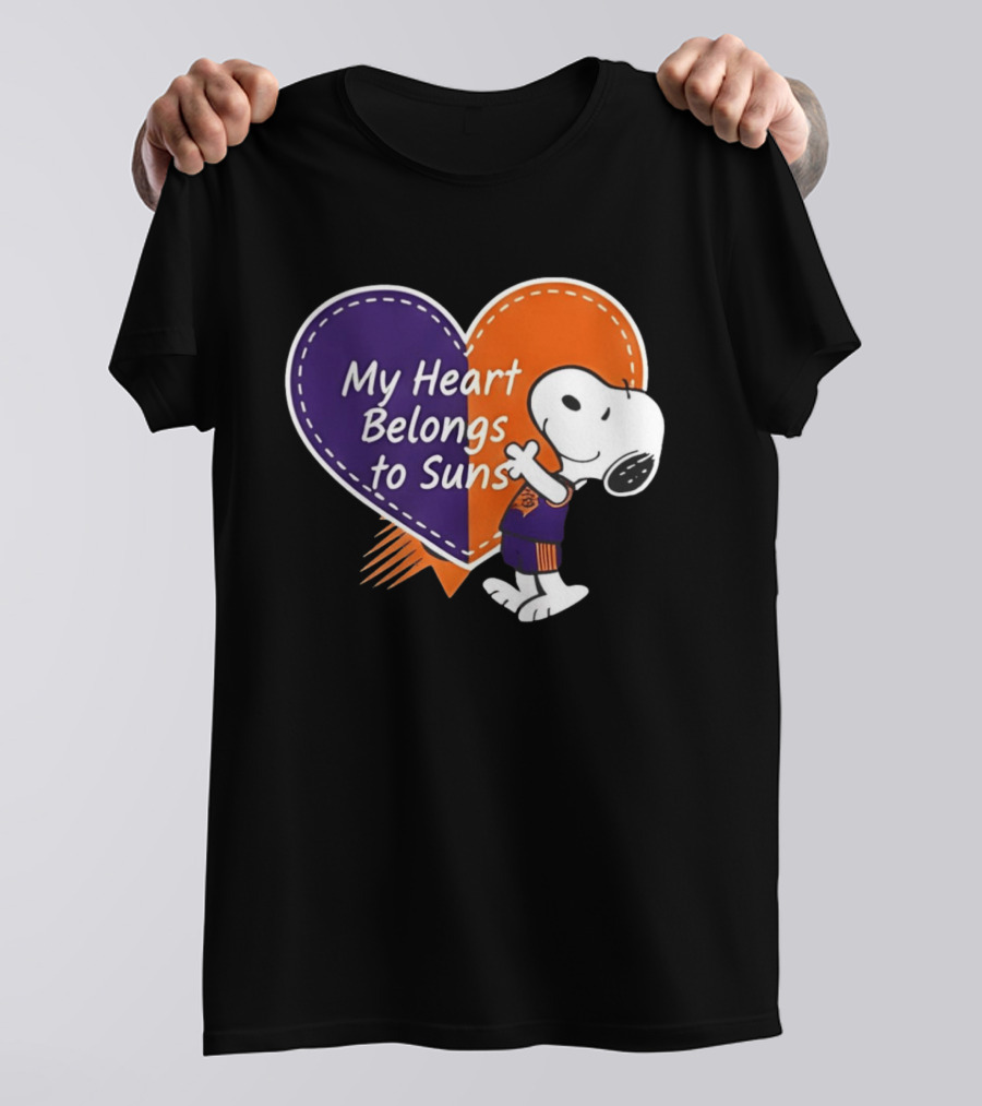 My Heart Belongs To Suns Snoopy Phoenix Suns Valentine 2026 T-Shirt