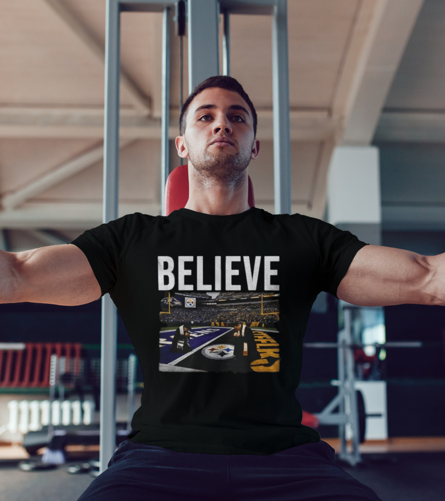 Believe Pittsburgh Steelers Football Stadium Kneeling T-Shirt