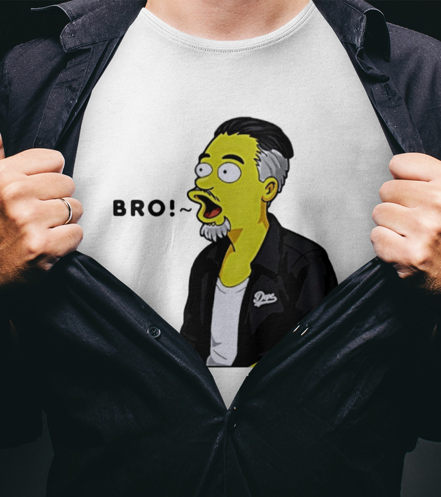 BRO The Simpson Basketball Player Inspired Character With Yellow Humor T-Shirt