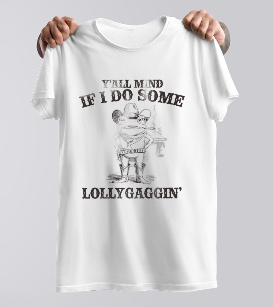 Cowboy Frog Y’all Mind If I Do Some Lollygagging Vintage T-Shirt