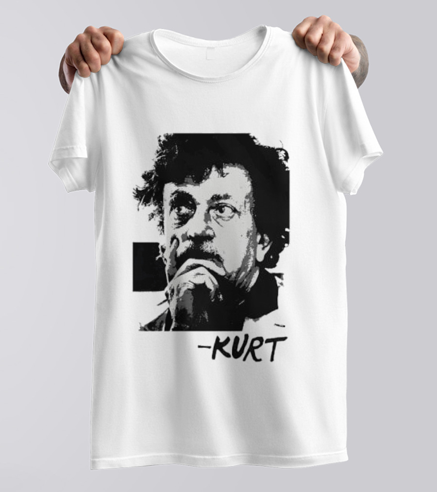 Kurt Vonnegut Vintage Portrait Signature T-Shirt