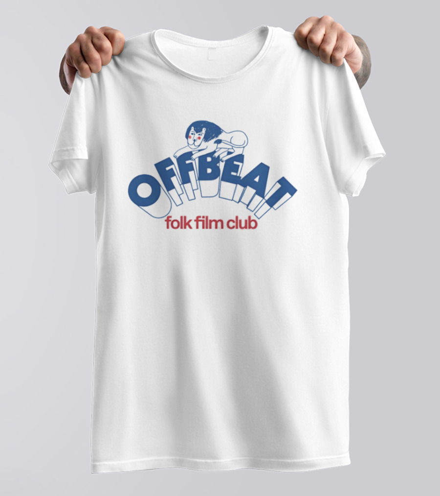 Offbeat Folk Film Club Playful Blue T-Shirt