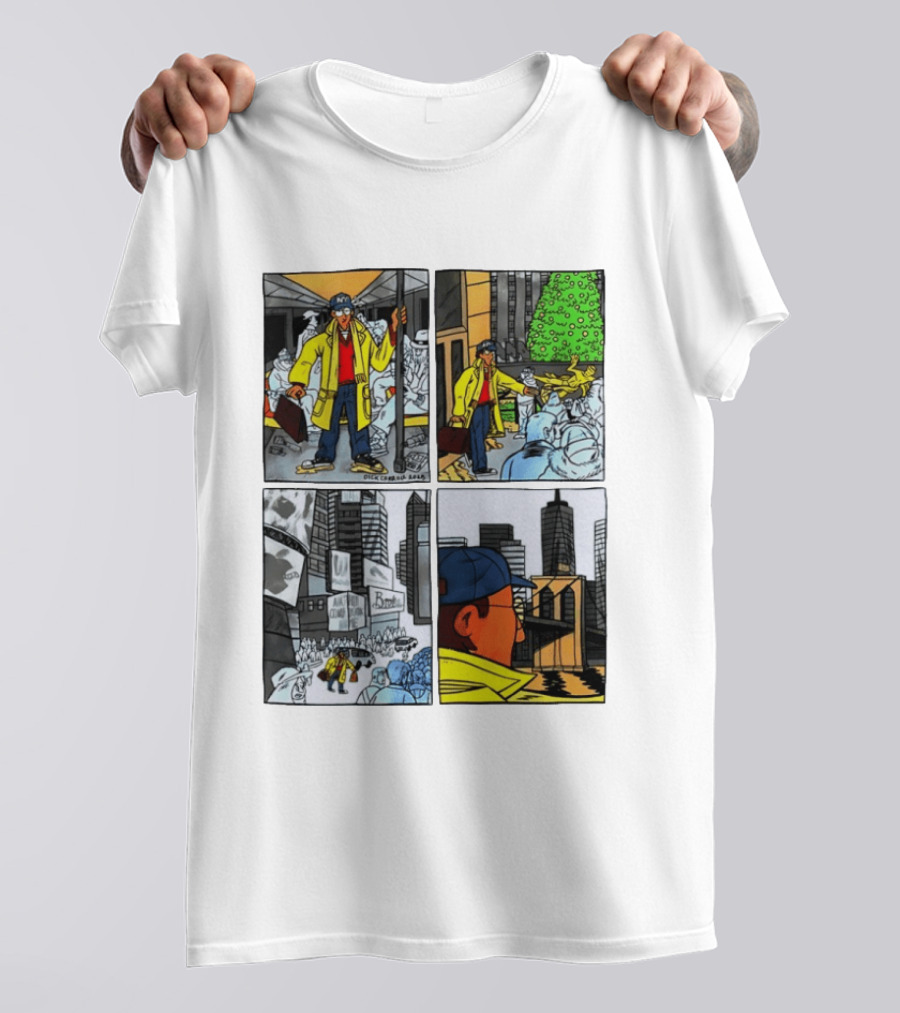 Holiday Comic Pocket NYC Urban Christmas Scenes T-Shirt