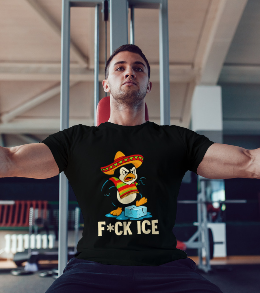 Angry Penguin Sombrero F*ck Ice T-Shirt