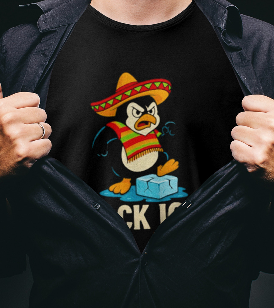 Angry Penguin Sombrero F*ck Ice T-Shirt