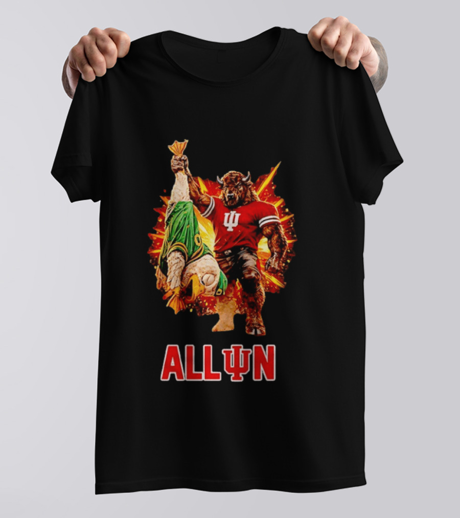 Indiana Hoosiers All In Victory Over Oregon Ducks T-Shirt