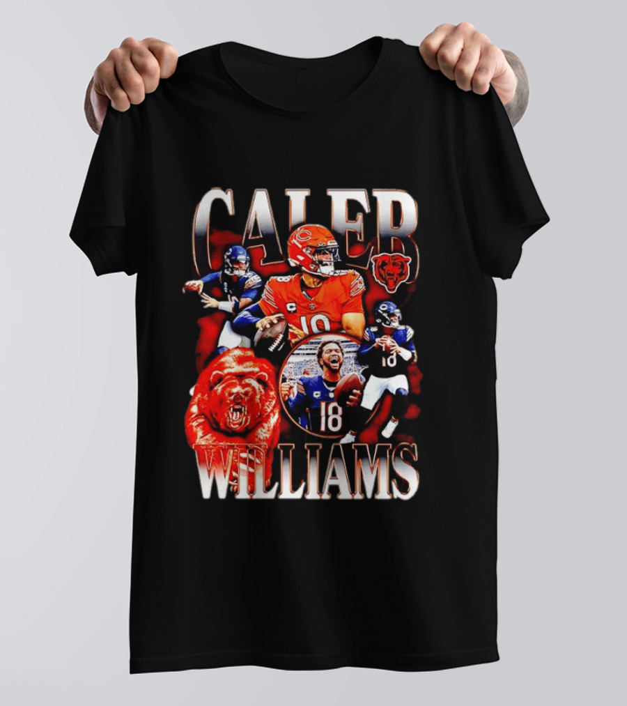 Caleb Williams Chicago Bears Quarterback Collaboration With Bear And Team T-Shirt