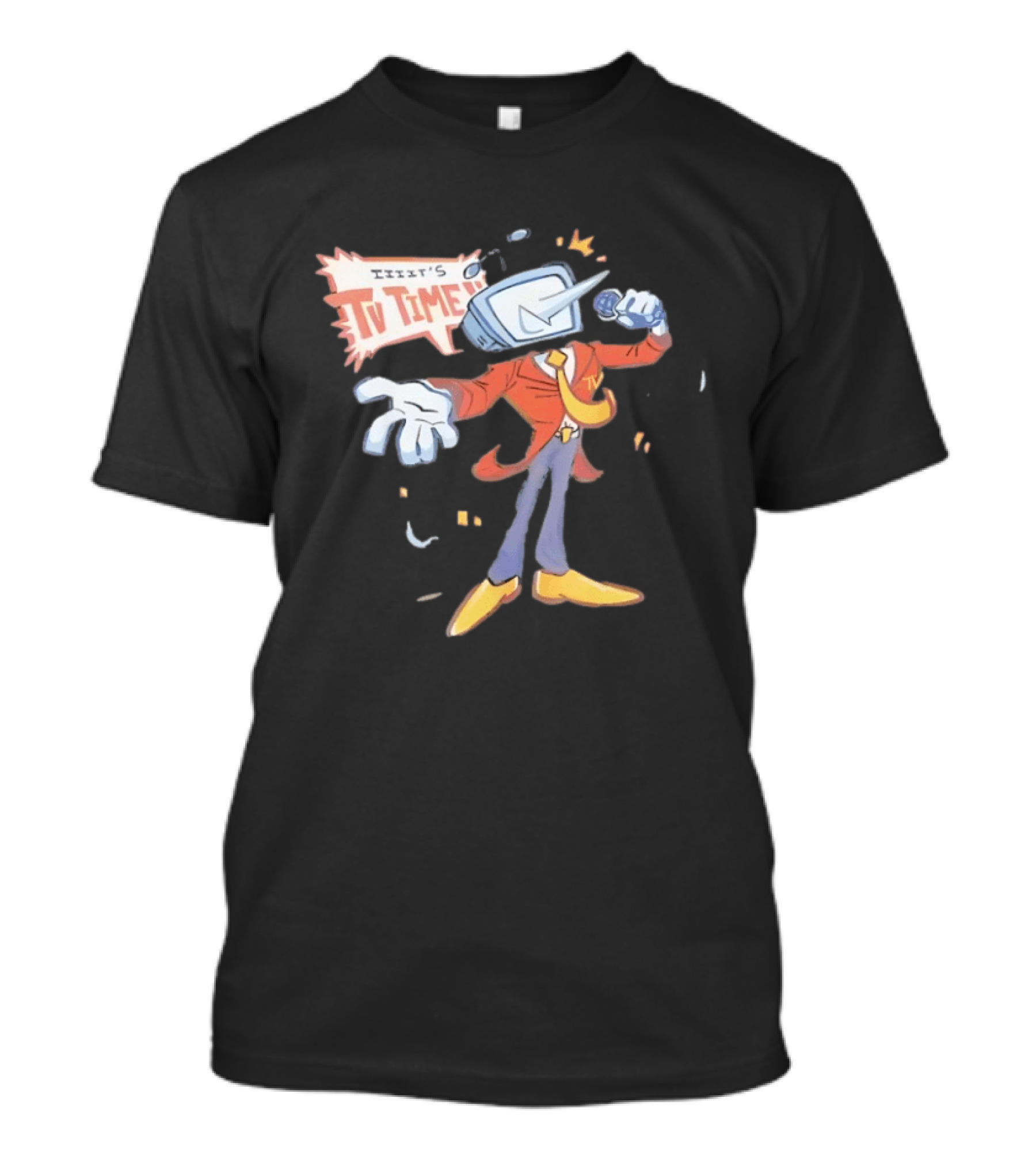 It's TV Time Cartoon Retro Style TV Head T-Shirt