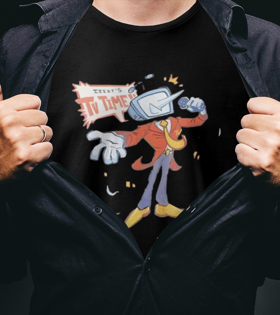 It's TV Time Cartoon Retro Style TV Head T-Shirt