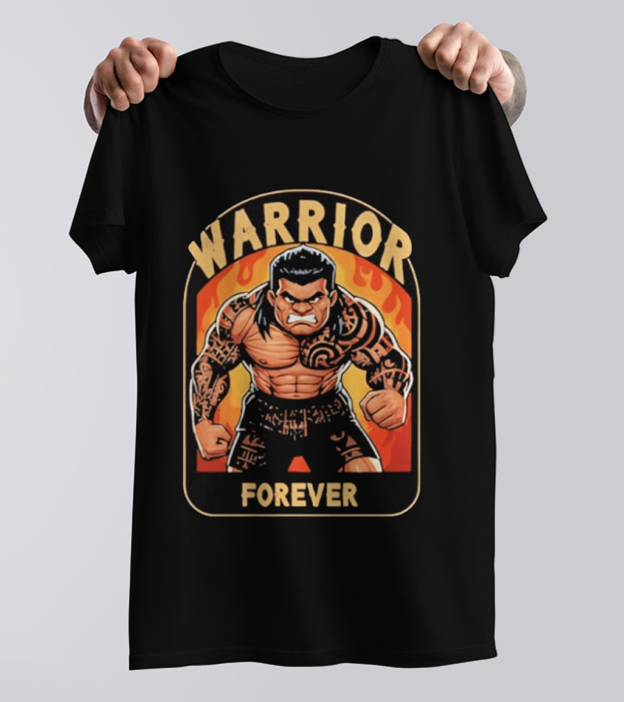 Warrior Forever Jimmy Uso Tattoo Style Cartoon T-Shirt
