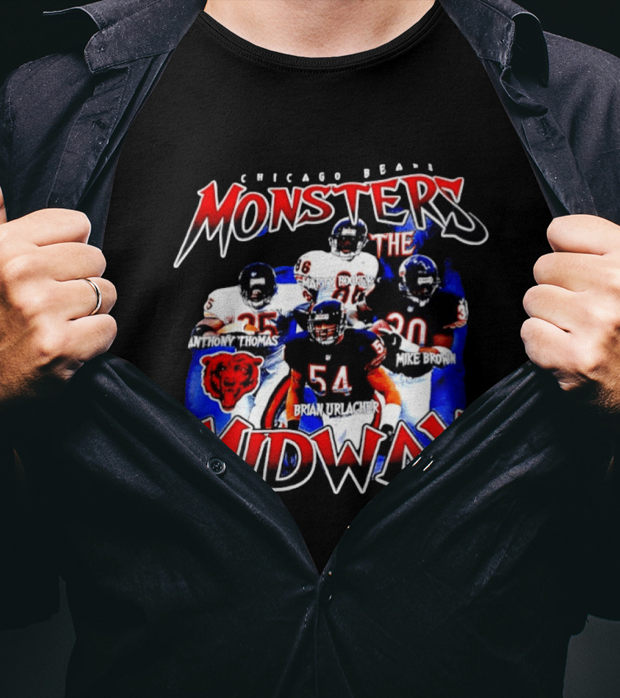 Chicago Bears Monsters Midway Anthony Thomas Brian Urlacher Mike Brown Marty Booker T-Shirt