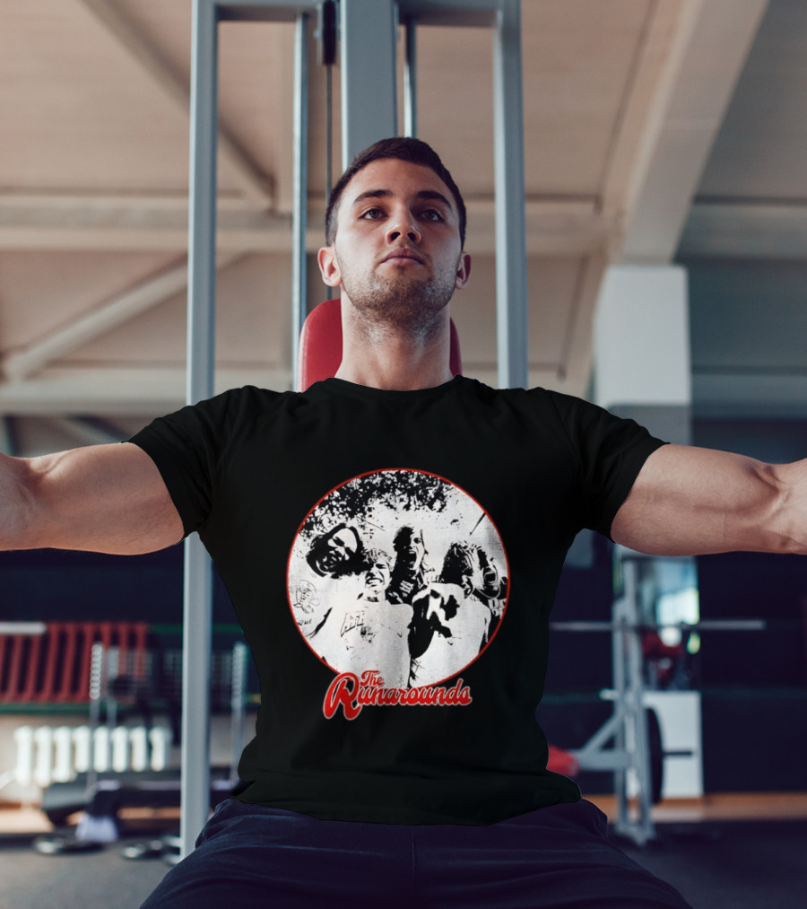 The Runarounds Band Black And White Circle Group Photo T-Shirt