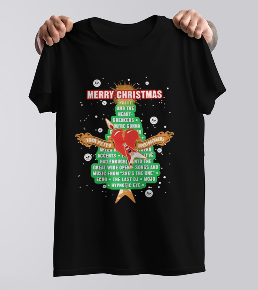 Tom Petty Heartbreakers Merry Christmas You're Gonna Heartbreak Songs Mojo Hypnotic Eye T-Shirt