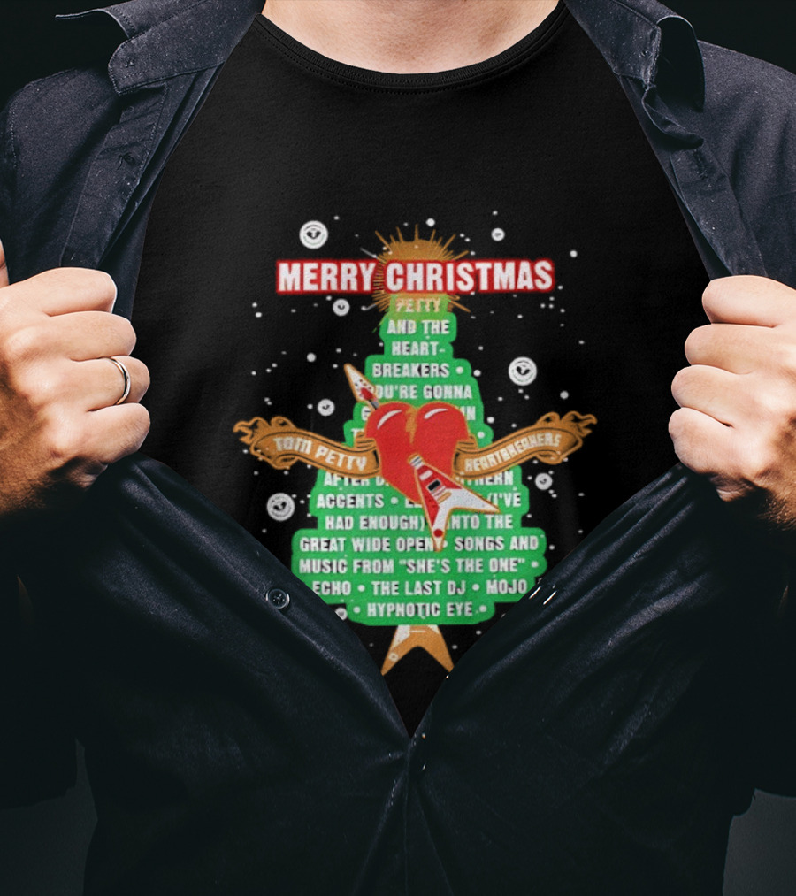 Tom Petty Heartbreakers Merry Christmas You're Gonna Heartbreak Songs Mojo Hypnotic Eye T-Shirt