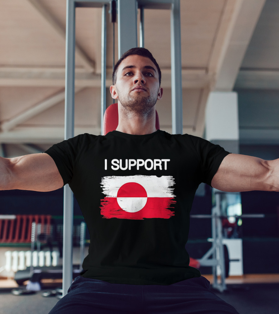 I Support Greenland Flag Design Make Amireca Go Away T-Shirt