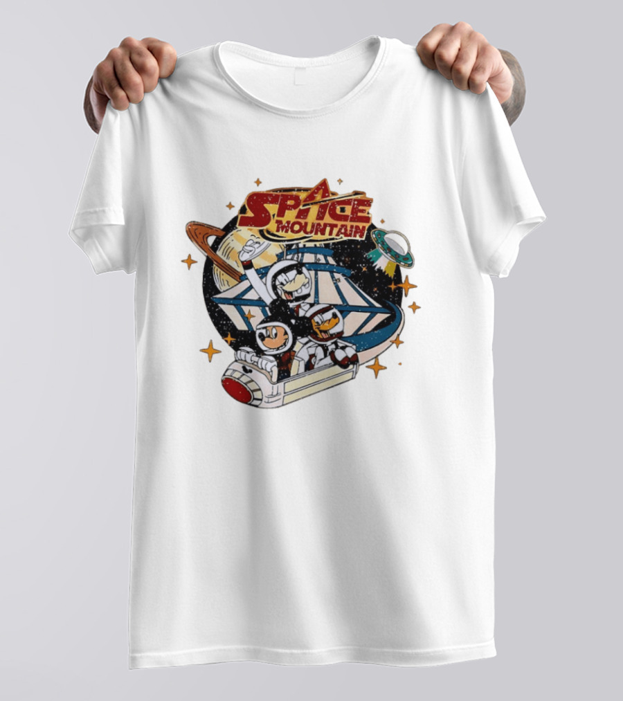 Space Mountain Magic Kingdom Mouse And Friends Retro Galactic Adventure T-Shirt