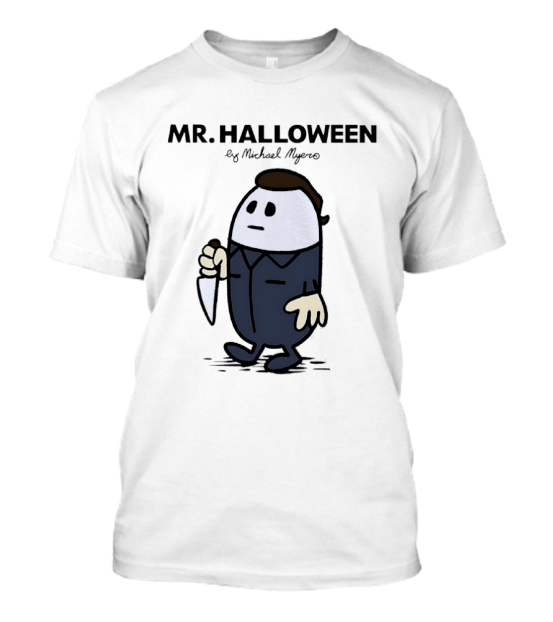 Mr Halloween By Michael Myers Knife T-Shirt