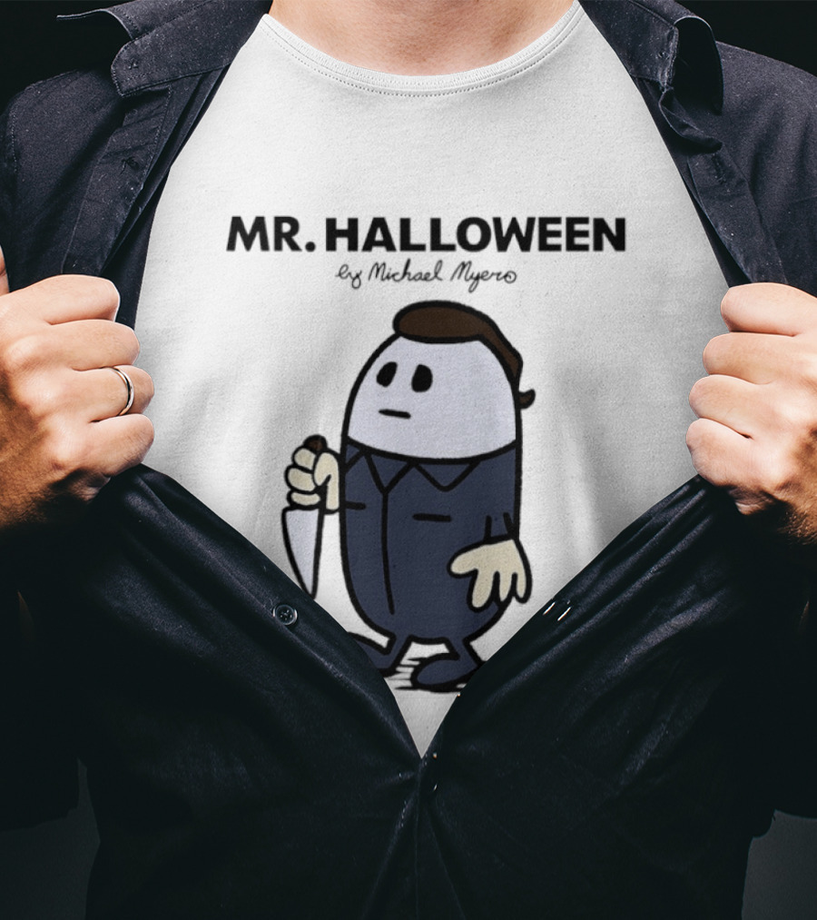 Mr Halloween By Michael Myers Knife T-Shirt