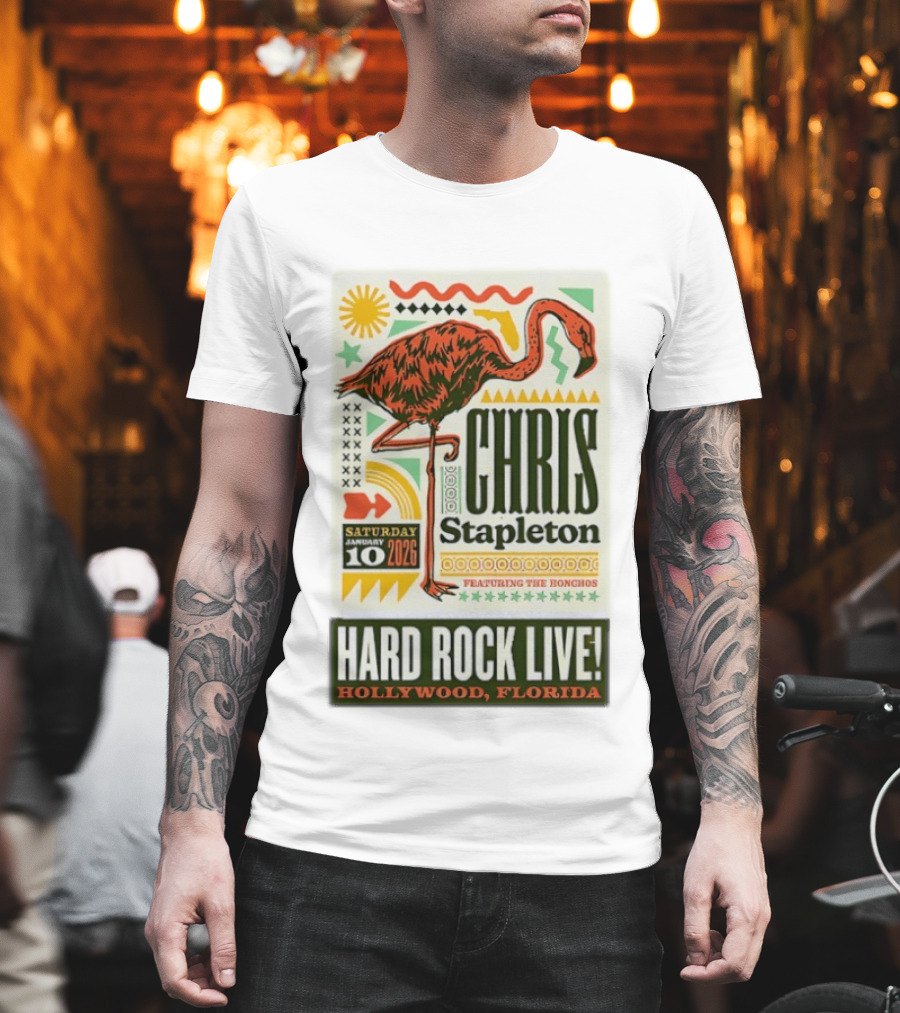 Chris Stapleton Featuring The Honchos Hard Rock Live Hollywood Florida January 10 2026 T-Shirt