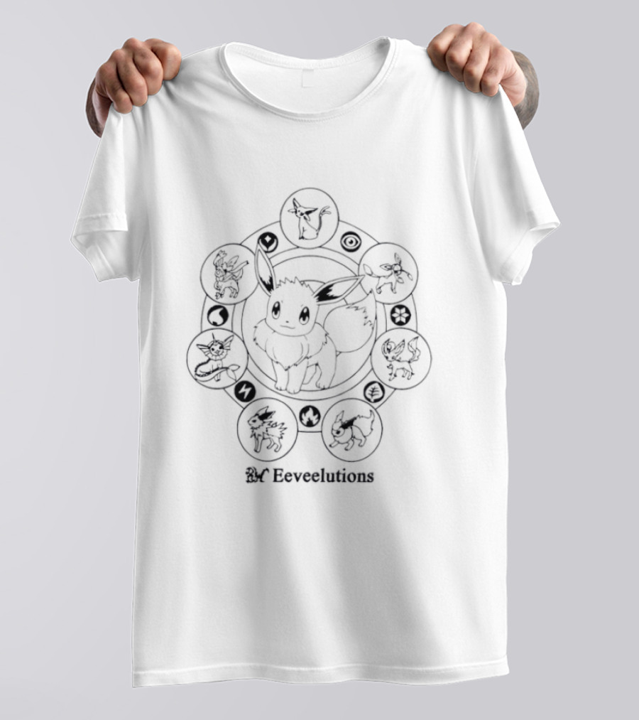 8Thwndr Eeveelutions Pikachu Pokem T-Shirt