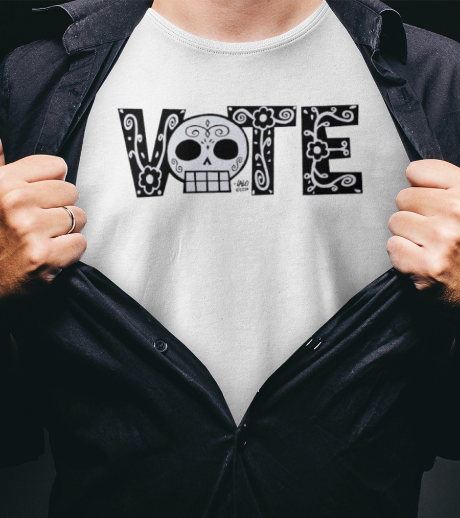 Dia De Los Muertos Calavera Vote Skull Celebration T-Shirt