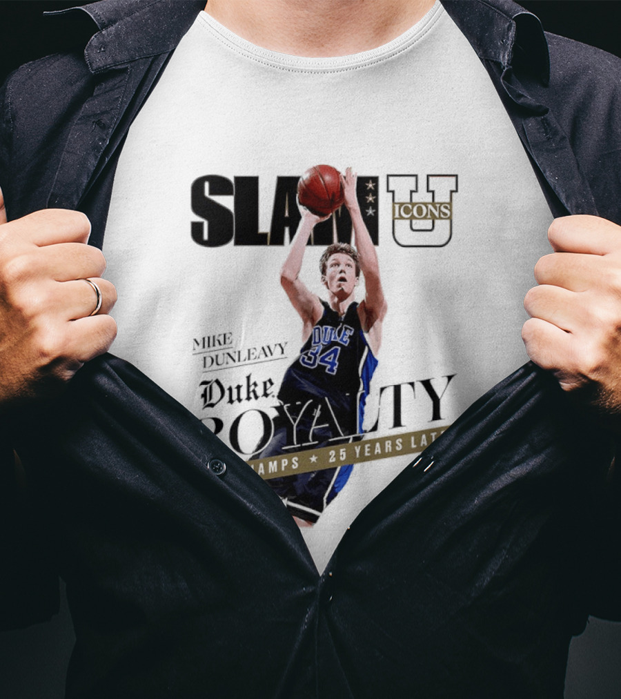 Slam U Mike Dunleavy Duke Royalty 2001 Champs 25 Years Later T-Shirt