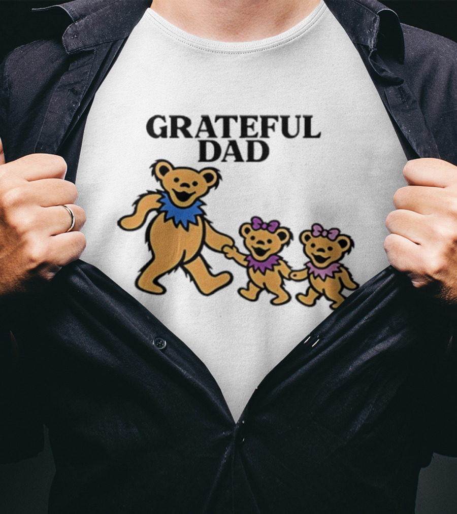 Grateful Dad Dancing Bears Family Grateful Dead Bears T-Shirt