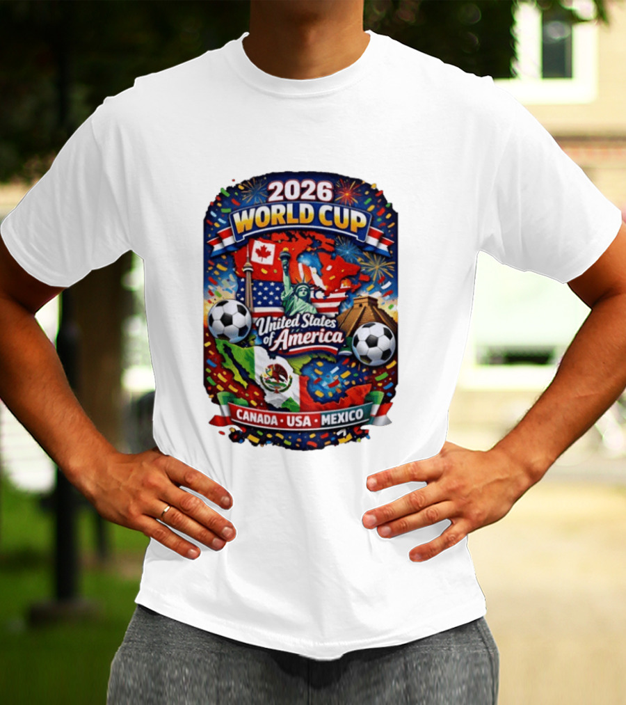 2026 World Cup United States Of America Canada USA Mexico Soccer Celebration T-Shirt