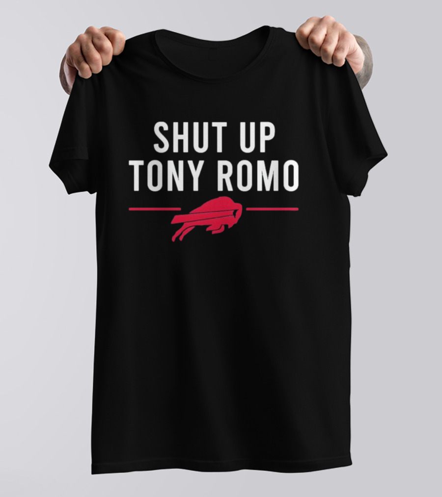 Buffalo Bills Shut Up Tony Romo Statement Red Buffalo T-Shirt