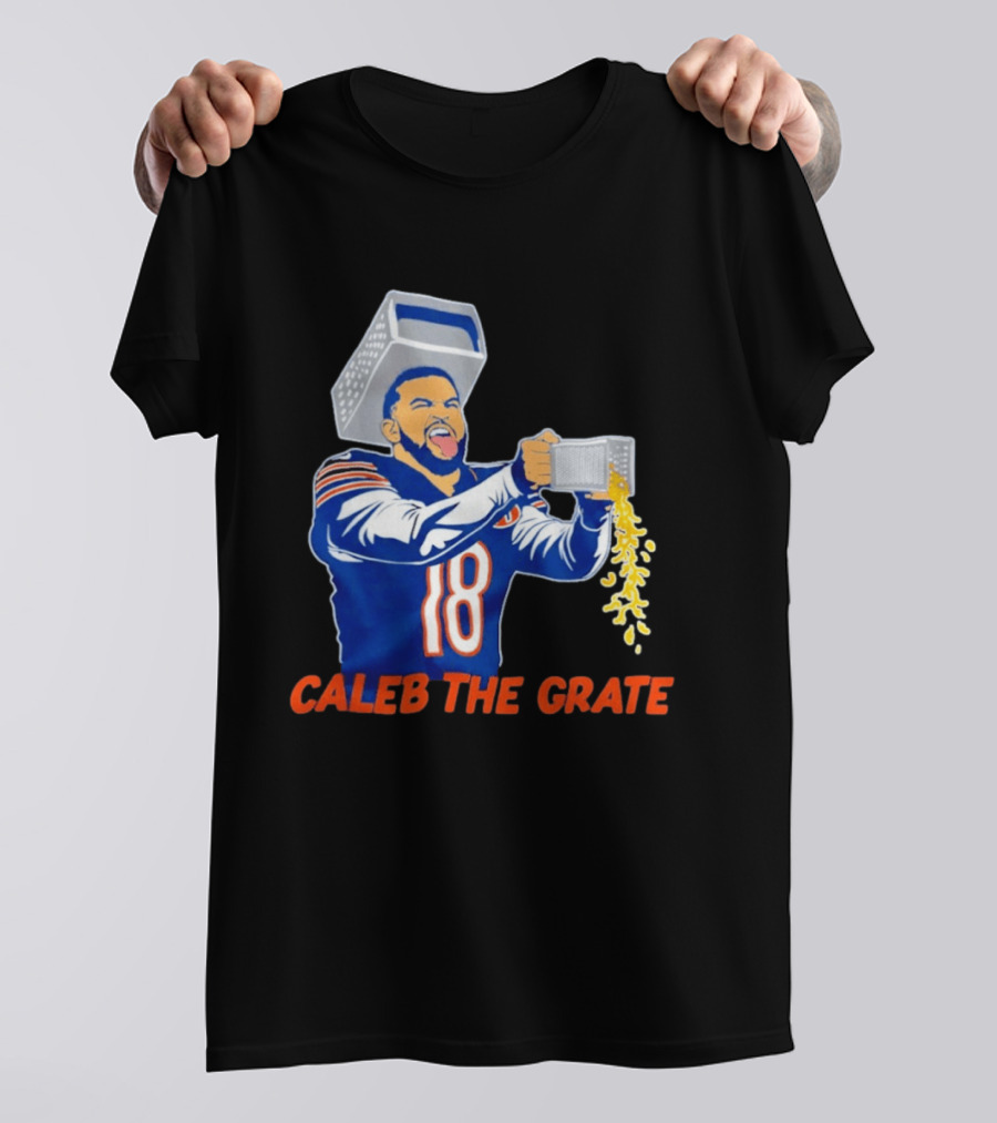 Caleb Williams Cheese Grater Caleb The Grate Chicago Football 18 T-Shirt