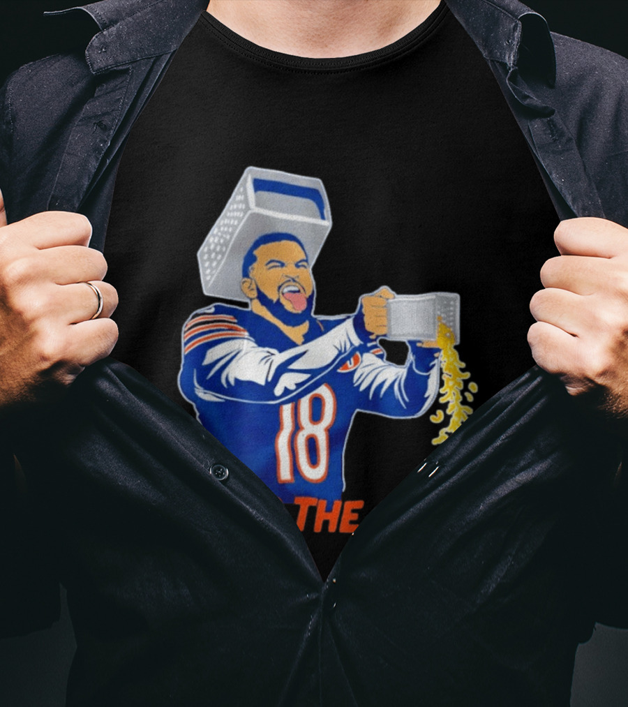 Caleb Williams Cheese Grater Caleb The Grate Chicago Football 18 T-Shirt