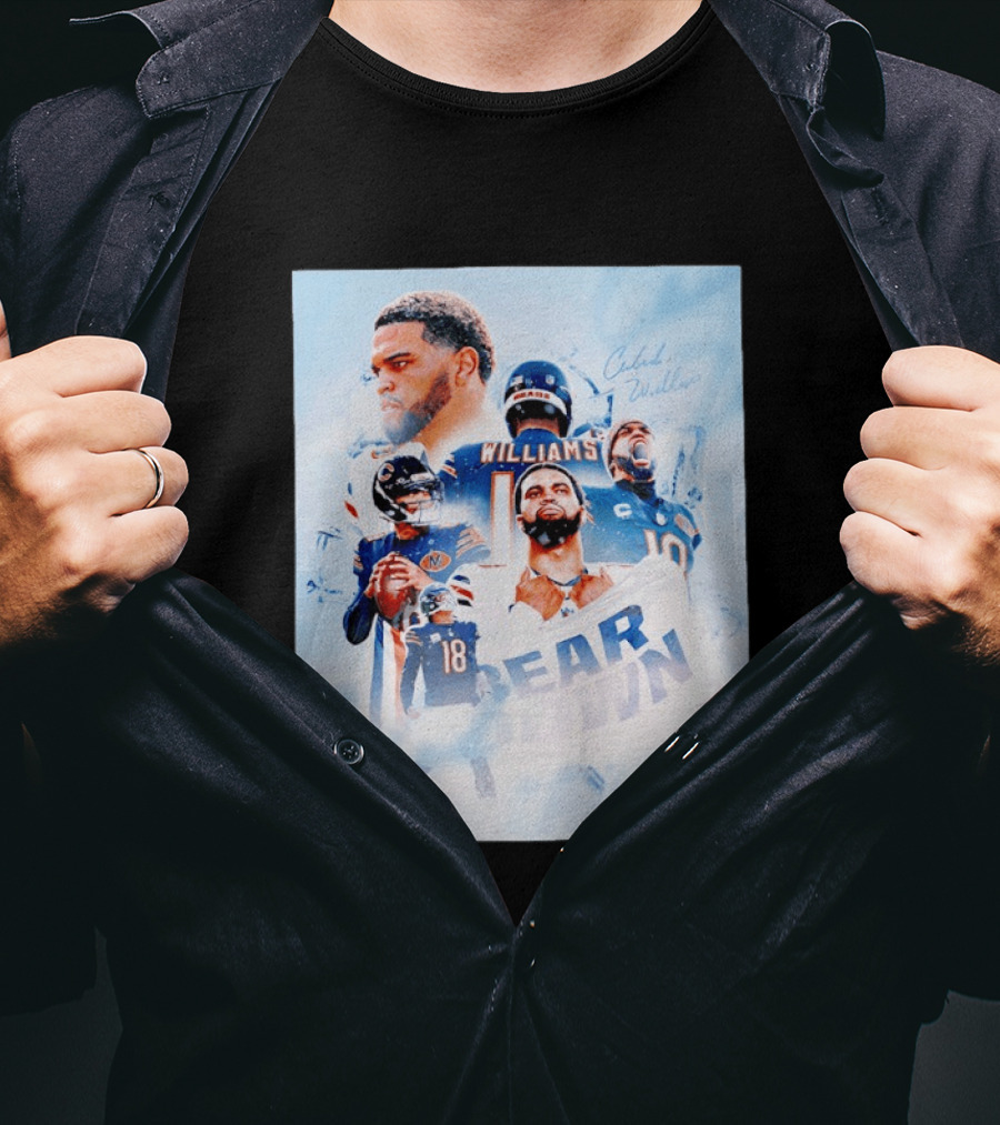 Caleb Williams Bear Down Chicago Quarterback Leadership T-Shirt