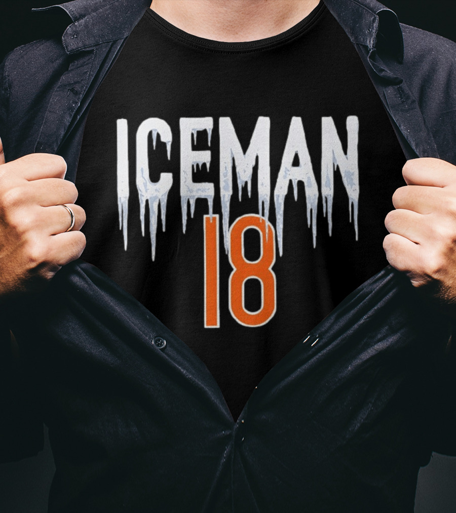 Chicago Bears Iceman 18 Caleb Williams NFL Gear T-Shirt