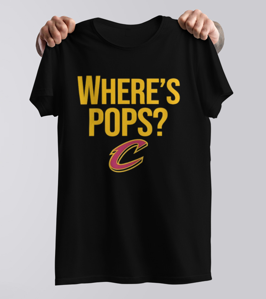 Cleveland Cavaliers Where's Pops Basketball C T-Shirt