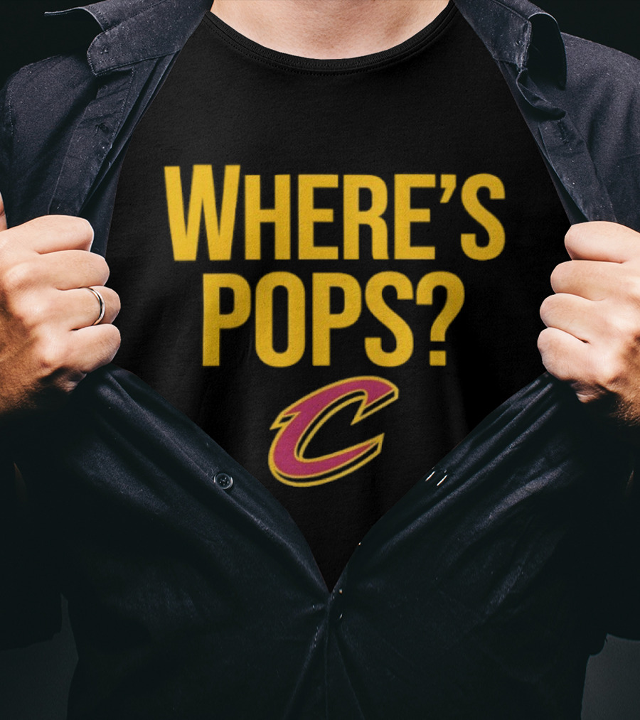 Cleveland Cavaliers Where's Pops Basketball C T-Shirt