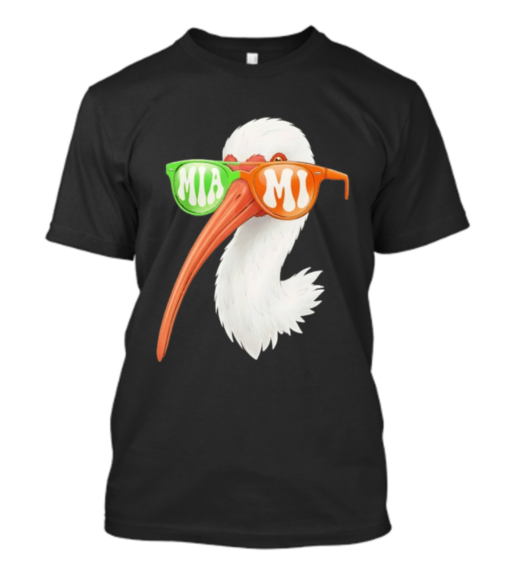 Miami White Ibis Sunglasses MIA MI T-Shirt