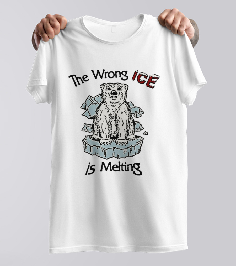The Wrong Ice Is Melting Polar Bear Vintage Climate Awareness T-Shirt
