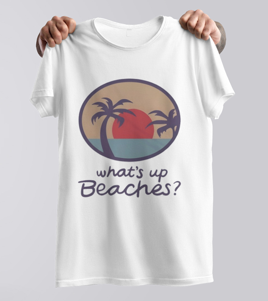Brooklyn Nine Nine What's Up Beaches Red Sunset Palm Trees T-Shirt