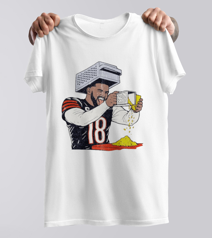 Caleb Williams Cheese Grater Chicago Bears Football Comedy T-Shirt