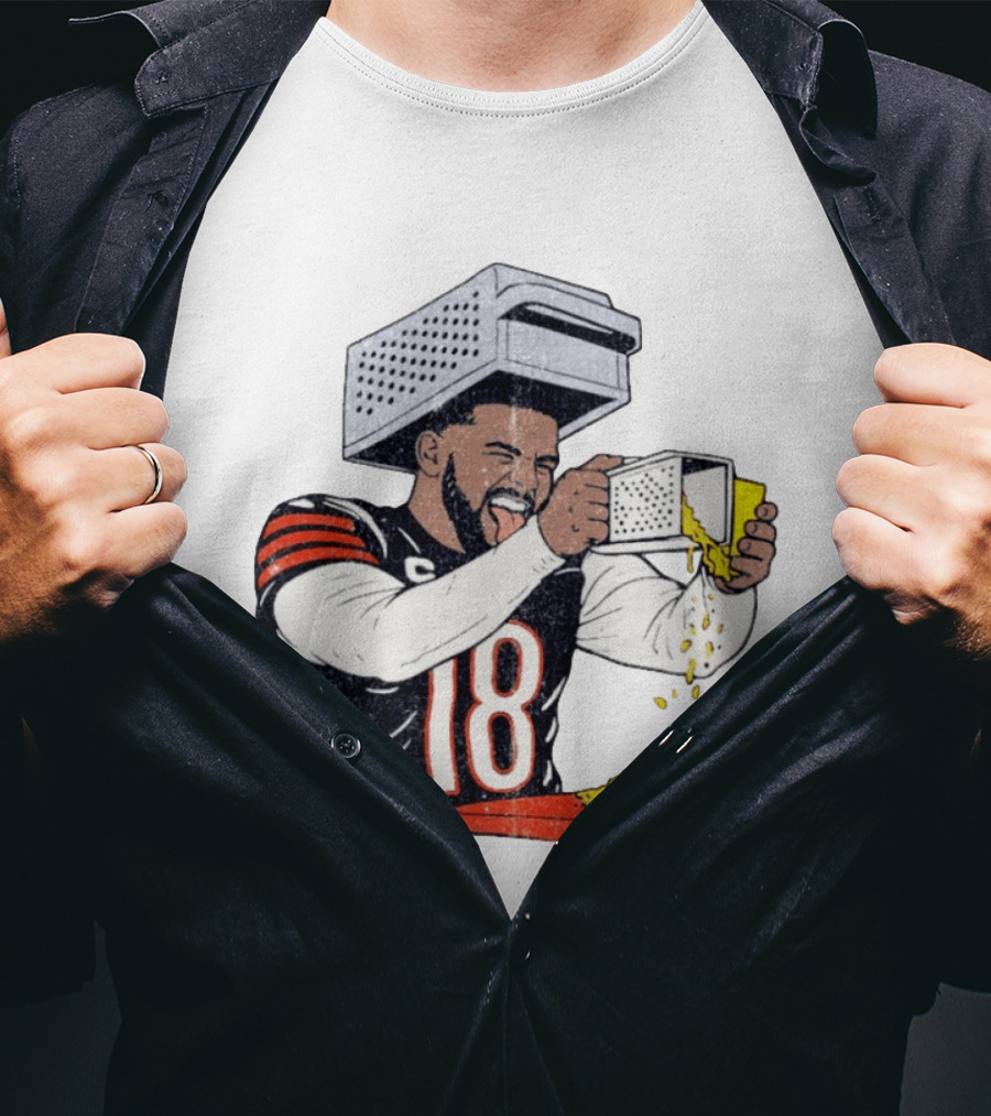 Caleb Williams Cheese Grater Chicago Bears Football Comedy T-Shirt