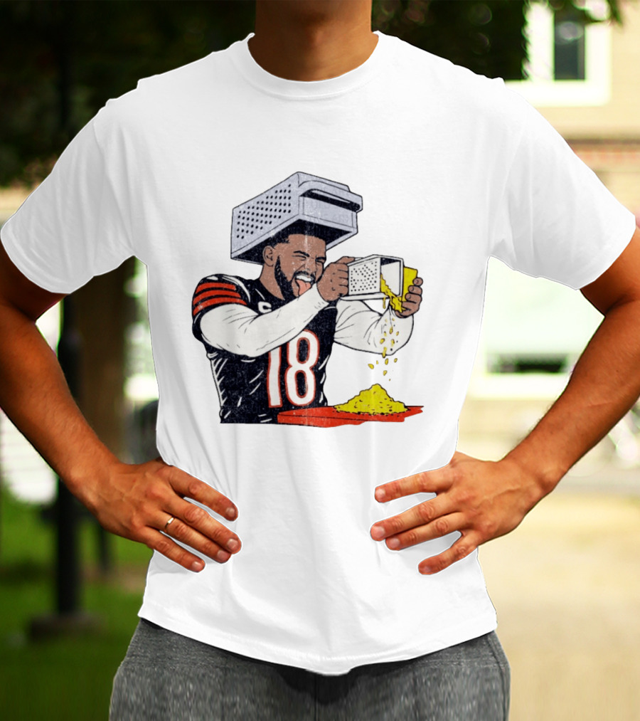 Caleb Williams Cheese Grater Chicago Bears Football Comedy T-Shirt