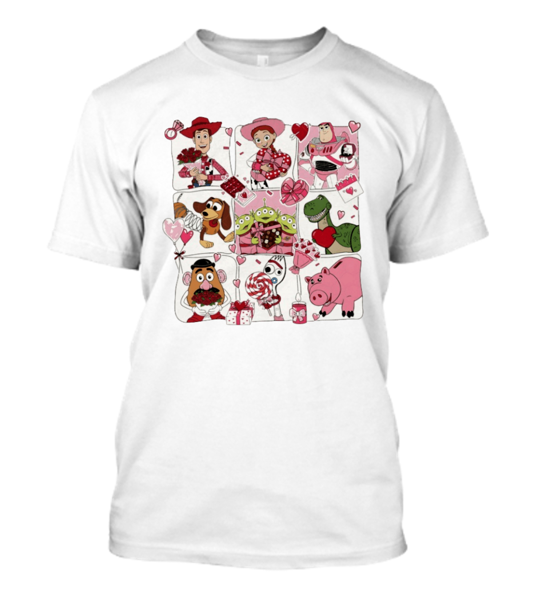 Cartoon Movie Pink Heart Valentine Coquette Valentine’s Day T-Shirt