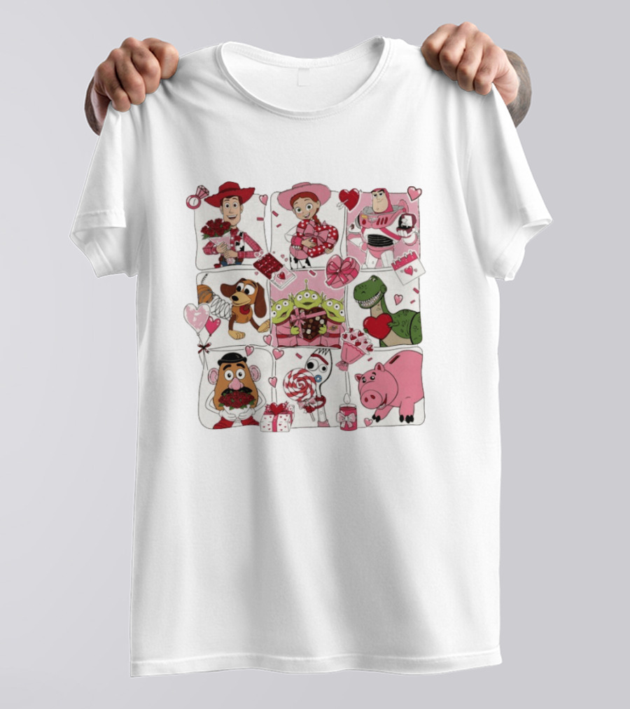 Cartoon Movie Pink Heart Valentine Coquette Valentine’s Day T-Shirt