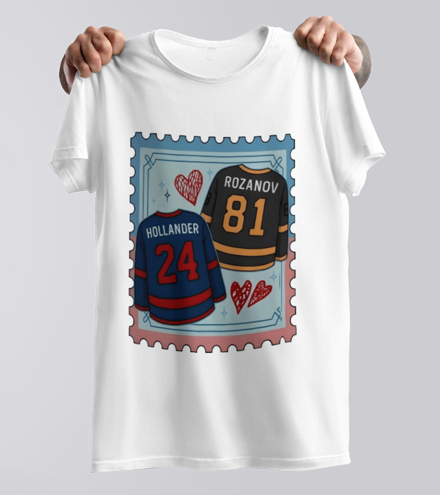 Hollander Rozanov 24 81 Hockey Romance Stamp T-Shirt