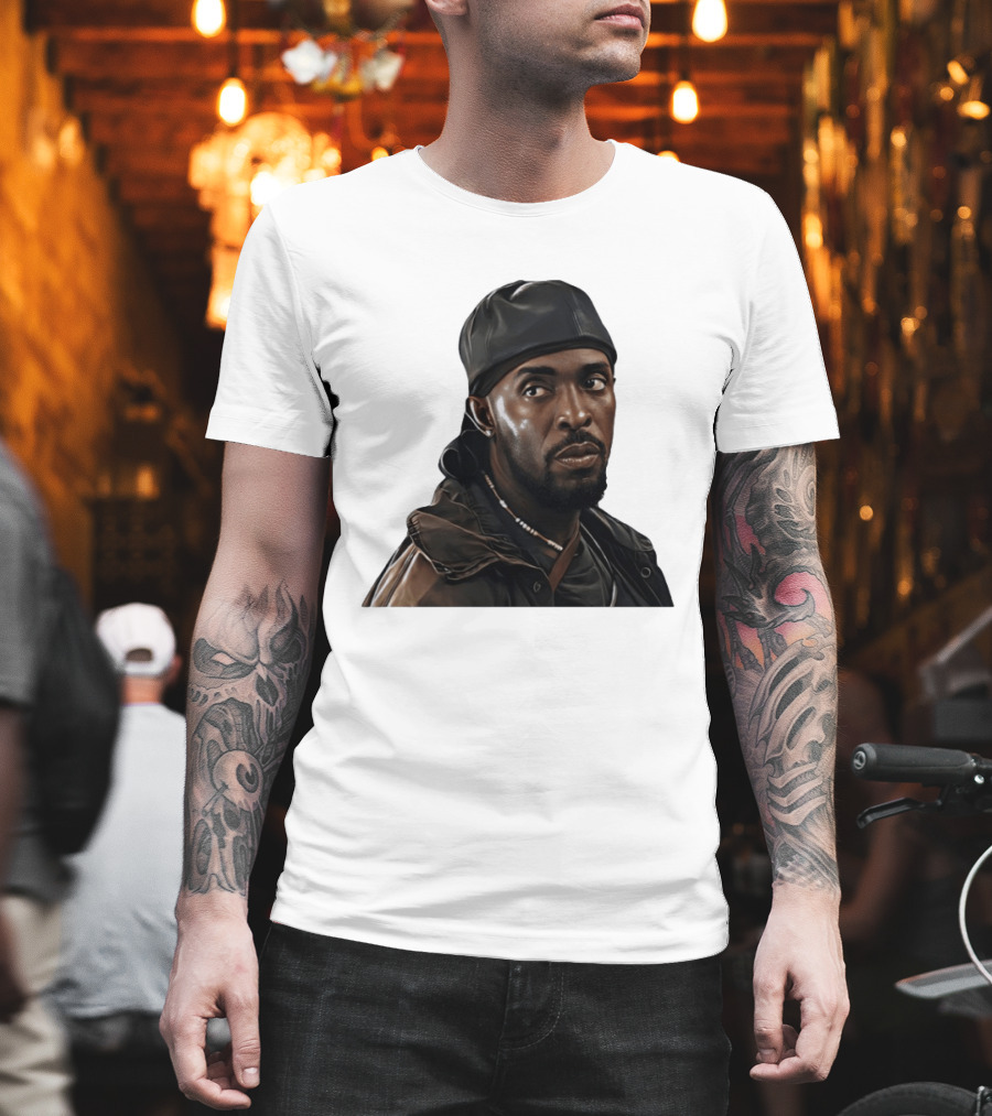 Tray Chaney The Wire Omar Leather Hat Beaded Necklace T-Shirt