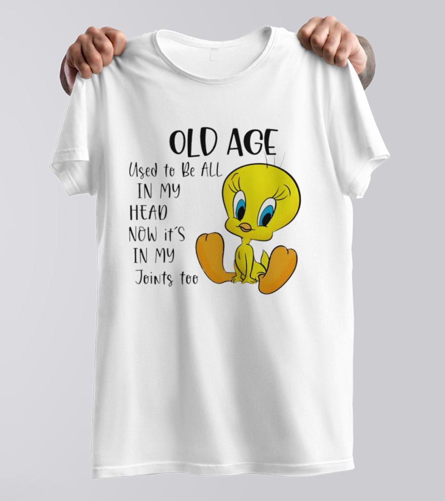Old Age Tweety Used To Be All In My Head Now It's In My Joints Too T-Shirt