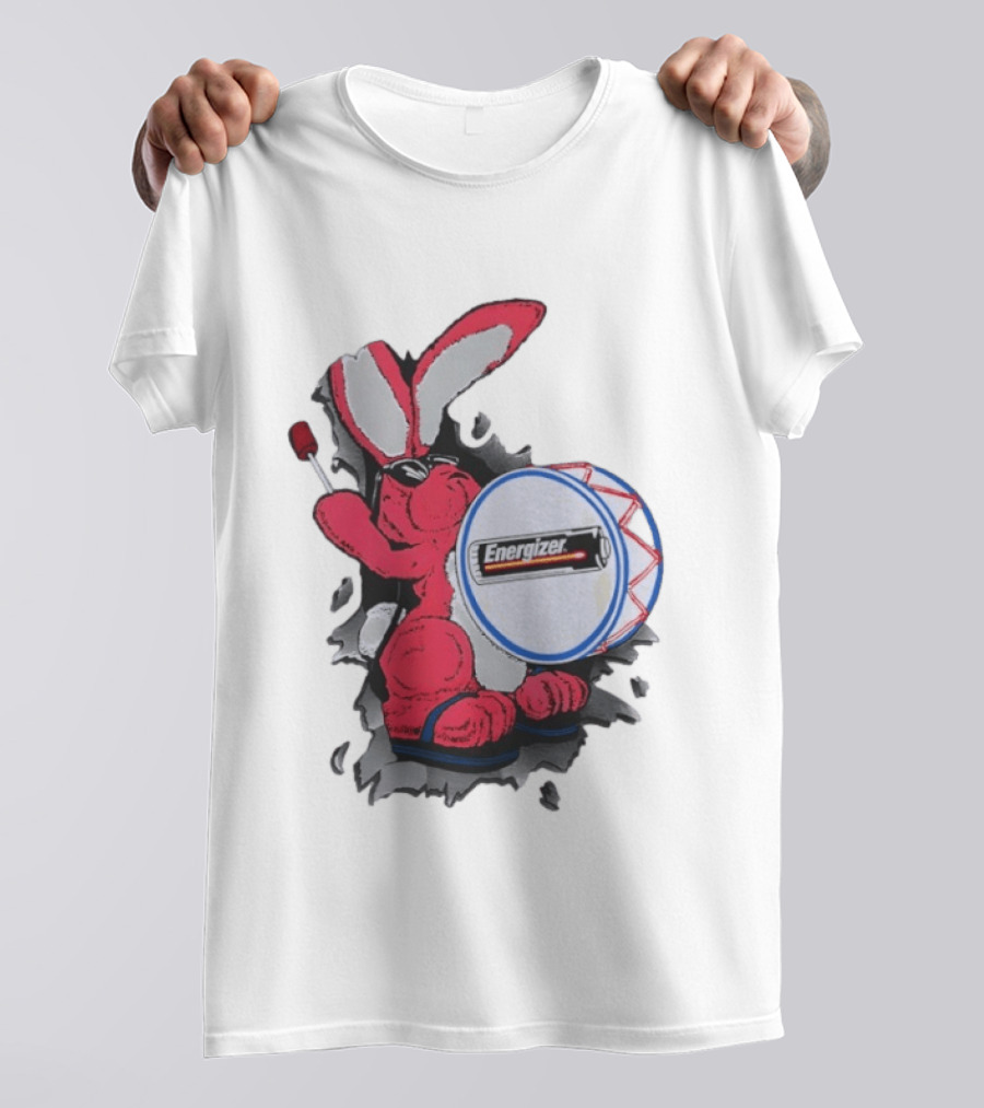 Energizer Bunny Vintage 90s Battery Drumming T-Shirt