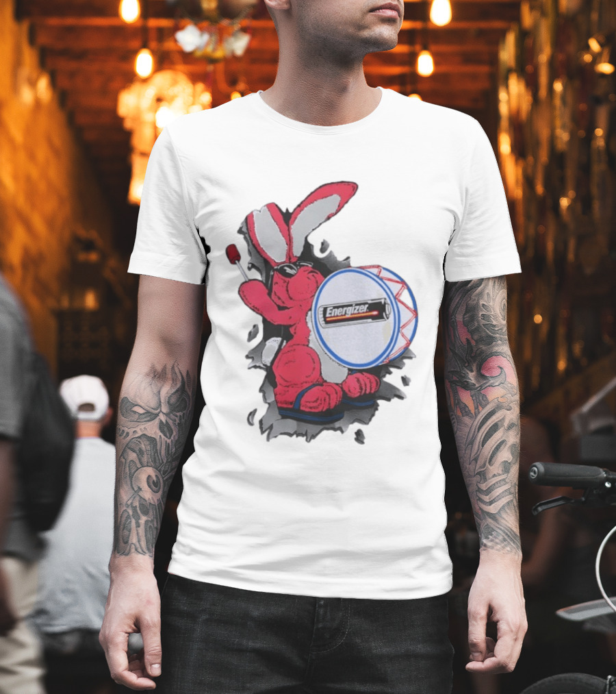 Energizer Bunny Vintage 90s Battery Drumming T-Shirt