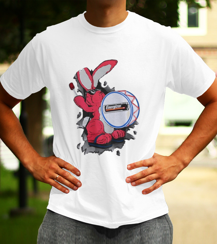 Energizer Bunny Vintage 90s Battery Drumming T-Shirt